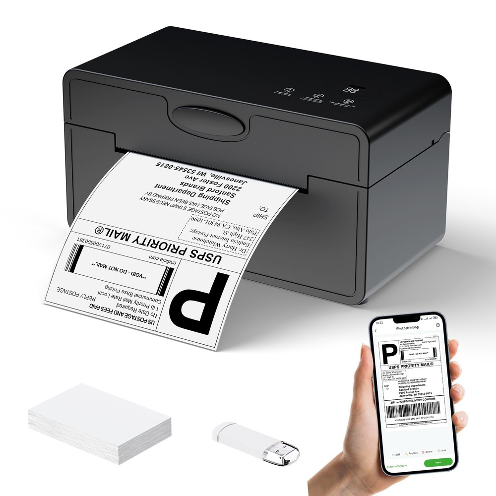 Peripage bluetooth thermal label printer 4x6 shipping label printer