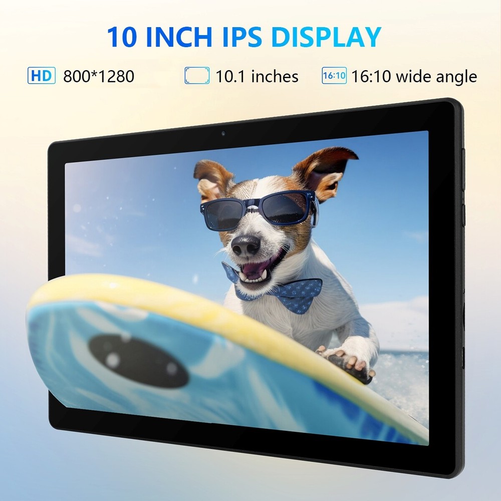 AEEZO 10.1 inch Octa-Core Android14 Tablet 8+64GB ROM,Dual Camera Bluetooth WIFI
