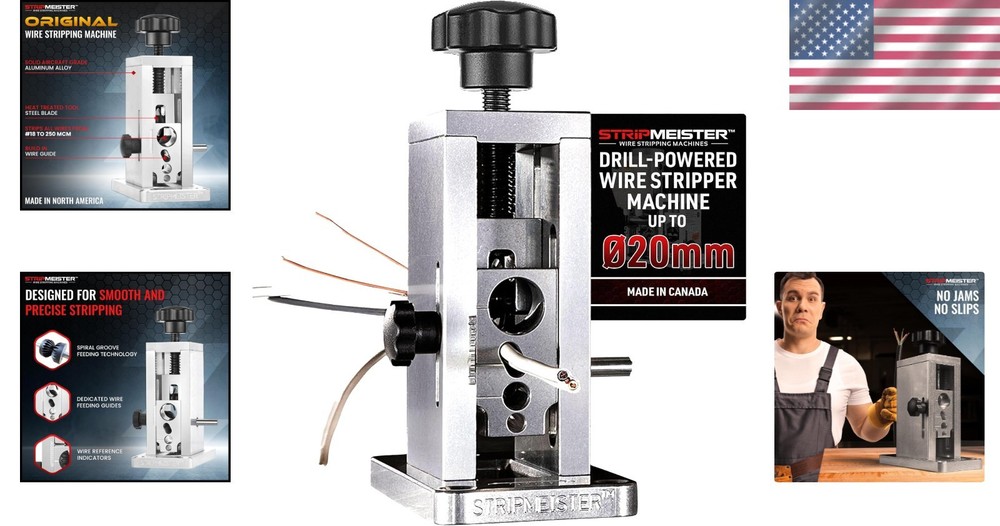 Portable Jam-Free Scrap Wire Stripper for Efficient Recycling & DIY Projects