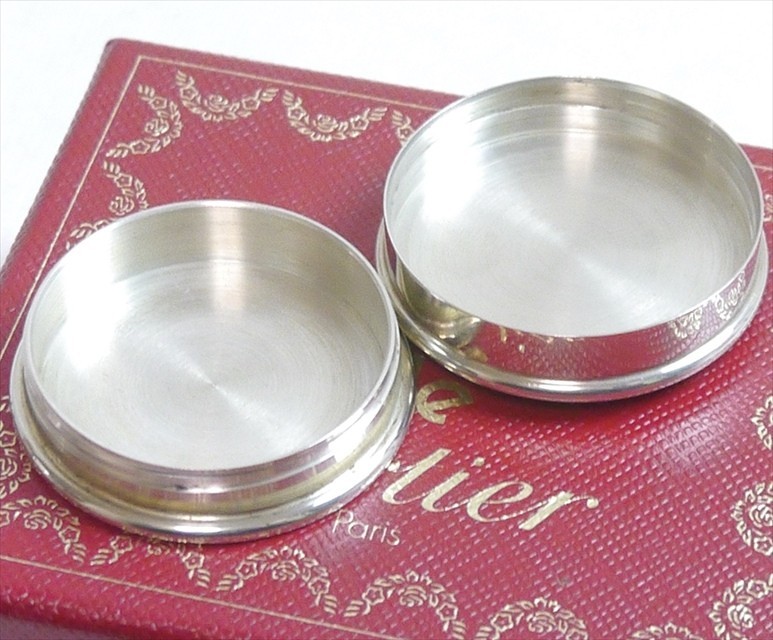 Authentic Cartier Vintage pill case accessory case Sterling Silver #8335