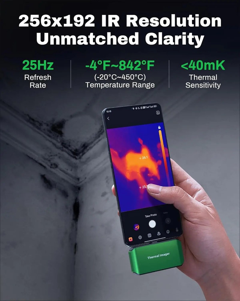 IR High Resolution Thermal Imaging Infrared Camera 4 USB-typeC with 3D Analysis