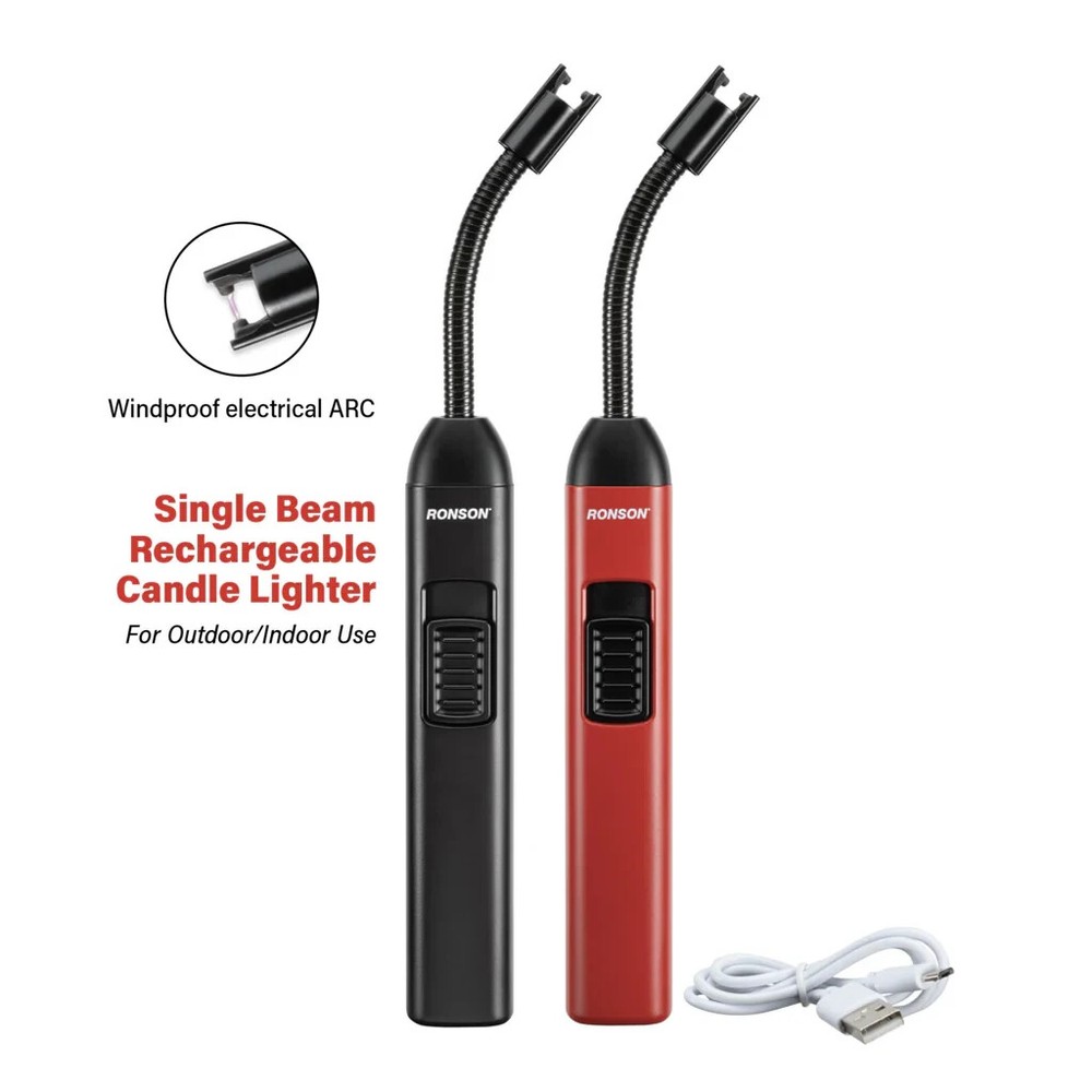 Ronson Rechargeable Candle Lighter Black - BLACK