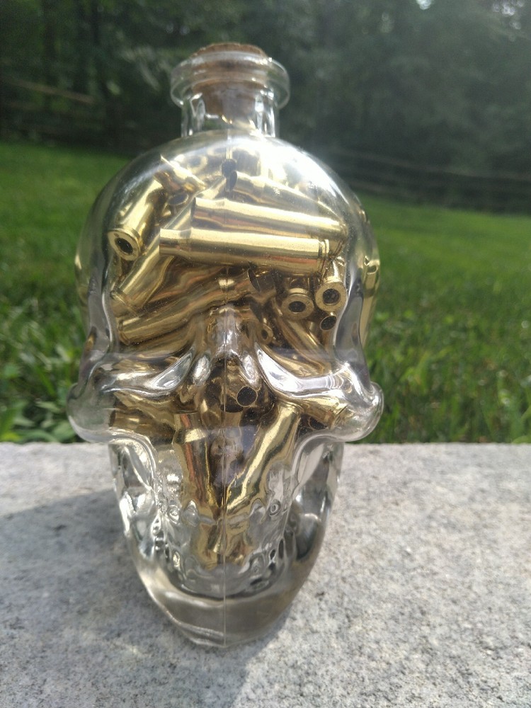 Crystal Deaths Head Skull Shell Case Holder