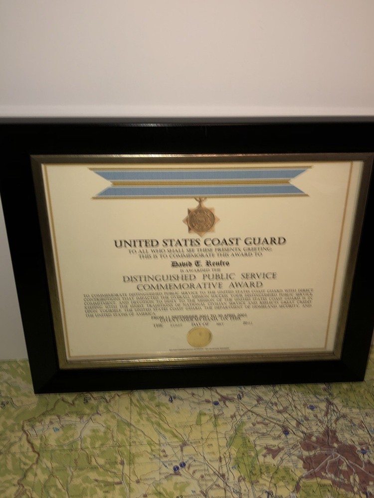 USCG DISTINGUISHED PUBLIC SERVICE COMMEMORATIVE AWARD CERTIFICATE Type-1