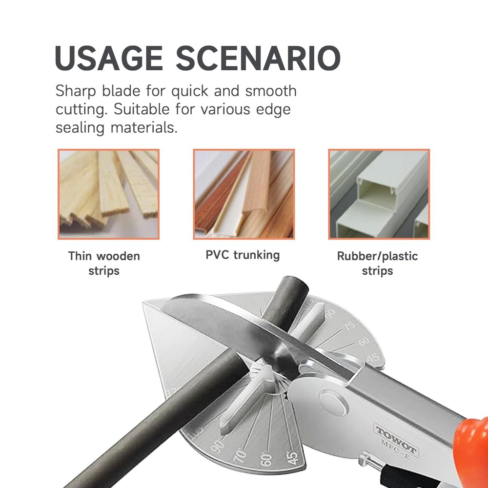 Sharp Multi Angle Miter Shear Cutter, Adjustable at 45° to 135° W/Safety Lock-K