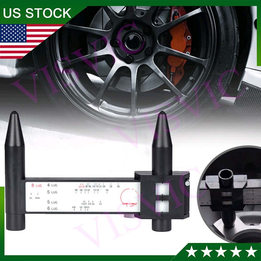 Wheel Bolt Pattern Gauge Tool 4 5 6 8 Lug Pattern Quick Measure Slide Hand Held