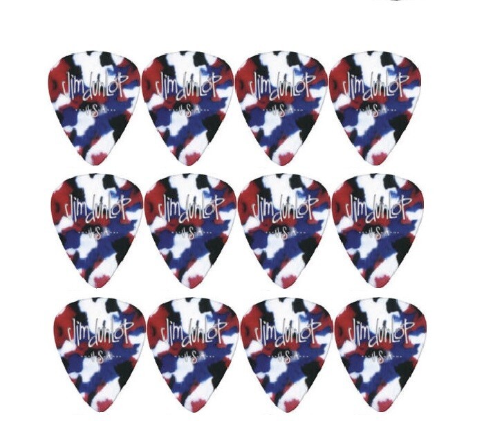 Dunlop Genuine Celluloid Classics Confetti - 1 Dozen Picks (Thin)