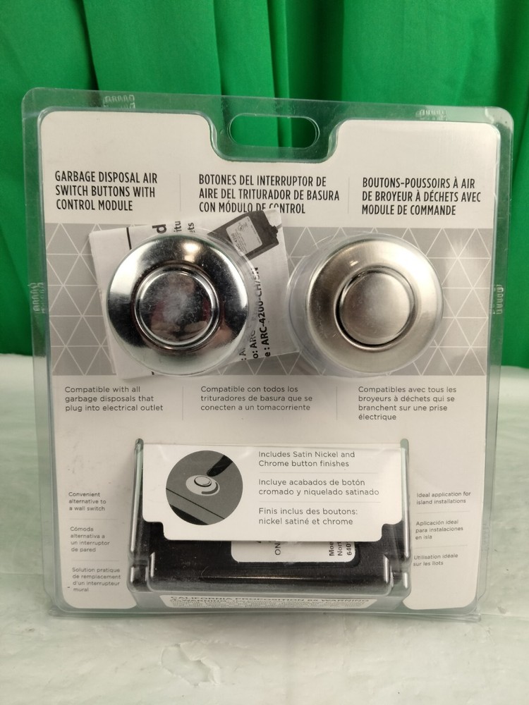 Moen Garbage Disposal Air Switch Buttons With Control Module ARC-4200-CH/SN