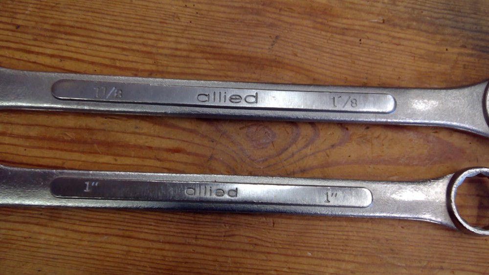 Allied 1" & 1 1/8"" Combination Wrenches Drop Forged Tools Taiwan