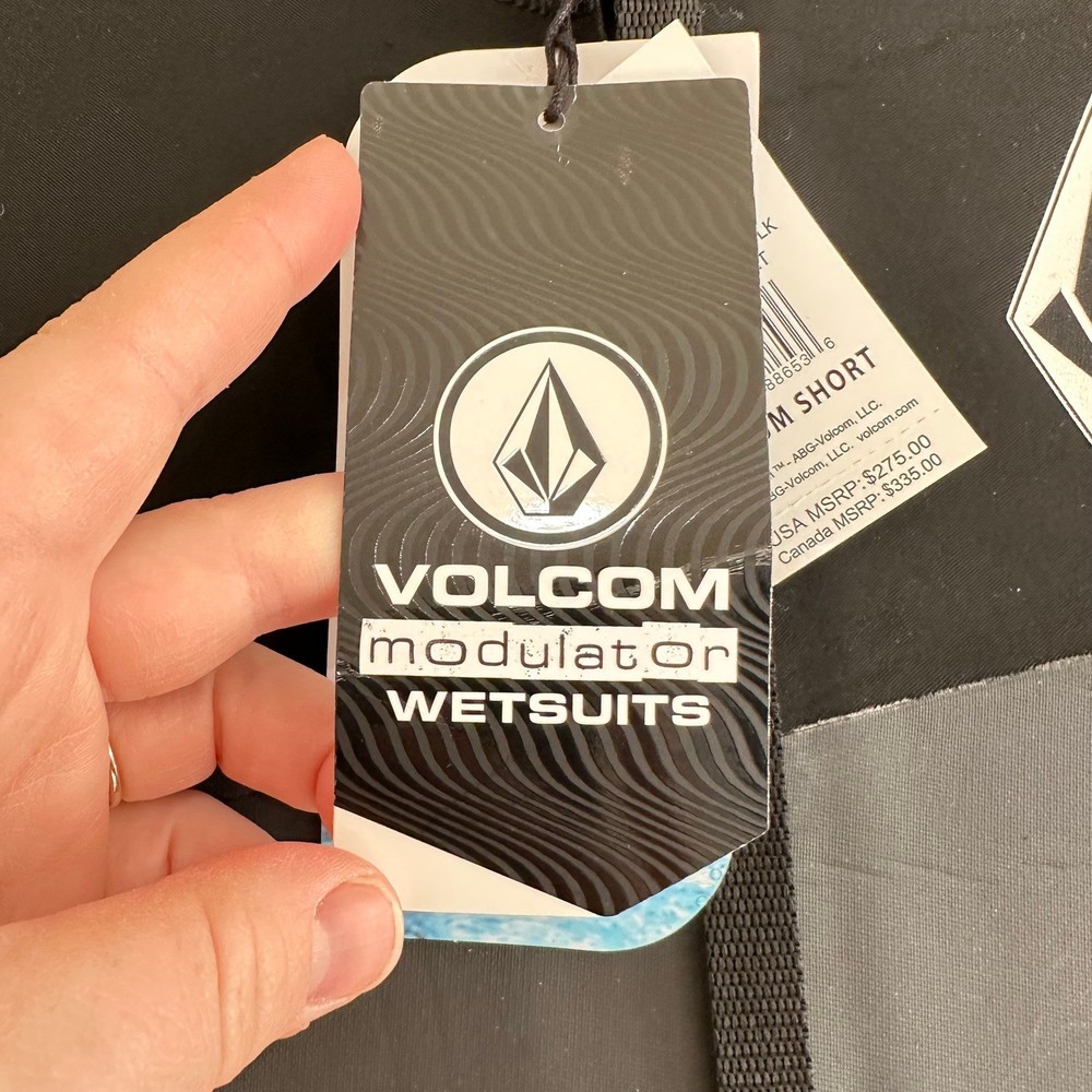 Volcom 4/3mm Modulator Black Back Zip Fullsuit Wetsuit Mens Medium Short NWT