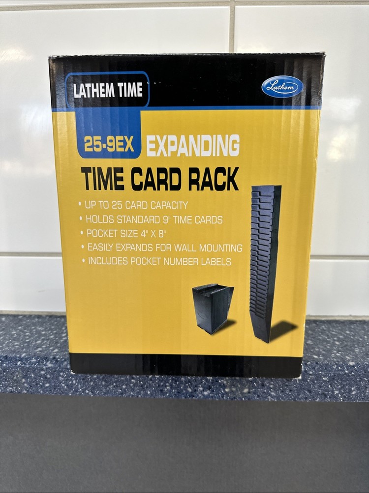 Time Card Rack Expandable System, 25 Pockets, Durable Construction with Mount...