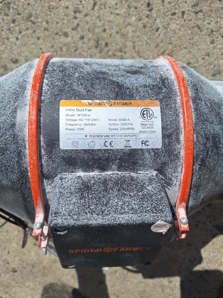 Spider Farmer Inline Duct Fan Model DF150-A