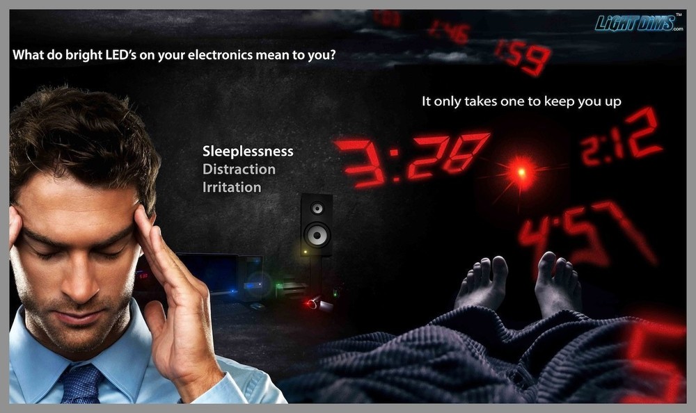 LightDims Black Out Edition Light Blocking LED Covers (2 Sheets) Shapes & Unc...