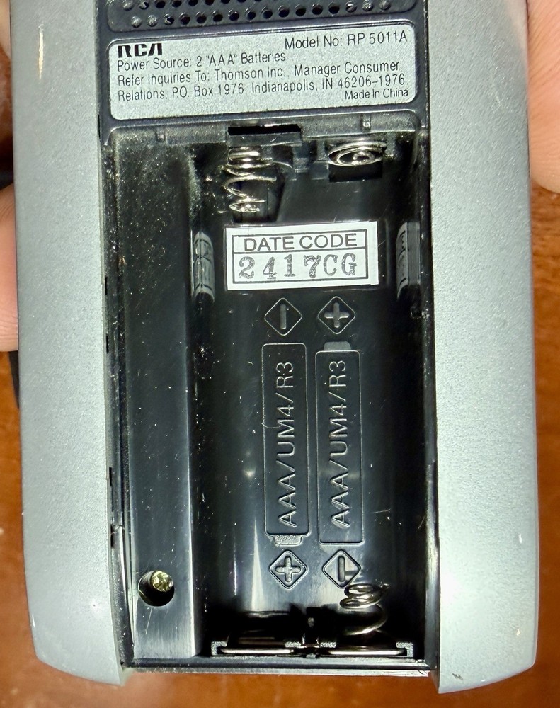 RCA digital audio recorder Model RP-5011A tested, working, flash memory 8MB 2004
