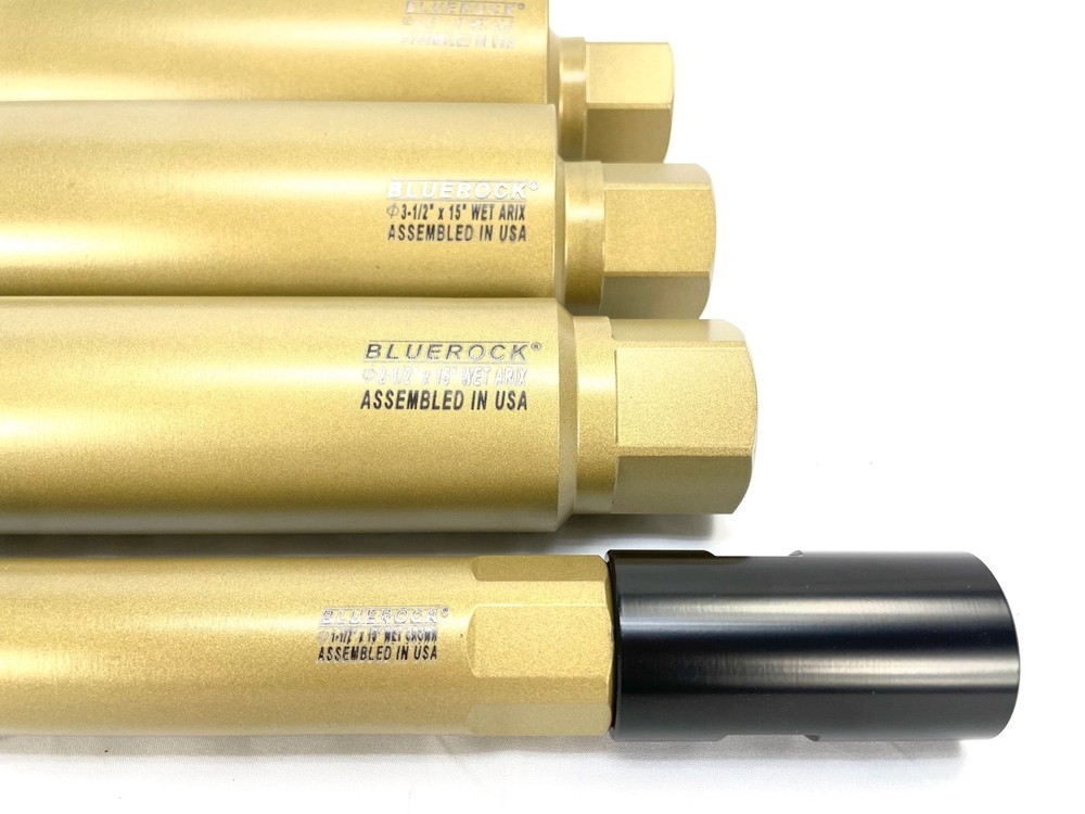 Ultra Premium BLUEROCK 1" - 4" Diamond WET Bit Set For Concrete Core Drill