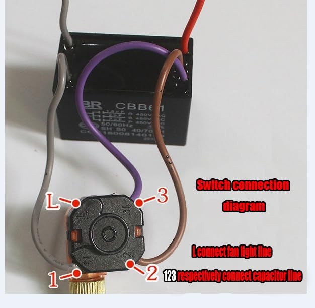 Home Ceiling Fan Light Lamp Replacement Parts 3position 4 Wire Pull 3089R