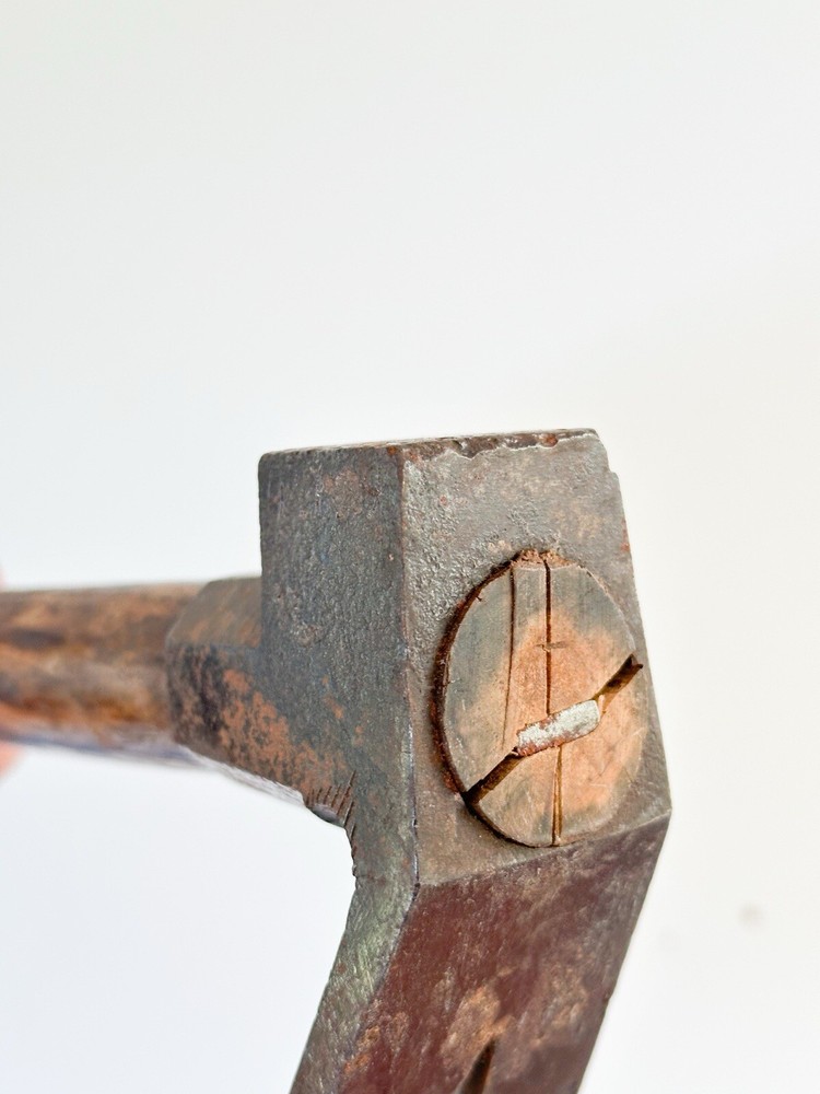 Signed Primitive Woodworking Adze Axe Tool Hex 1lb 11oz Antique Unusual