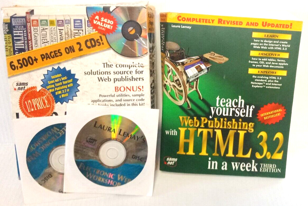 Laura Lemays Electronic Web Workshop 2CDs With Book Software