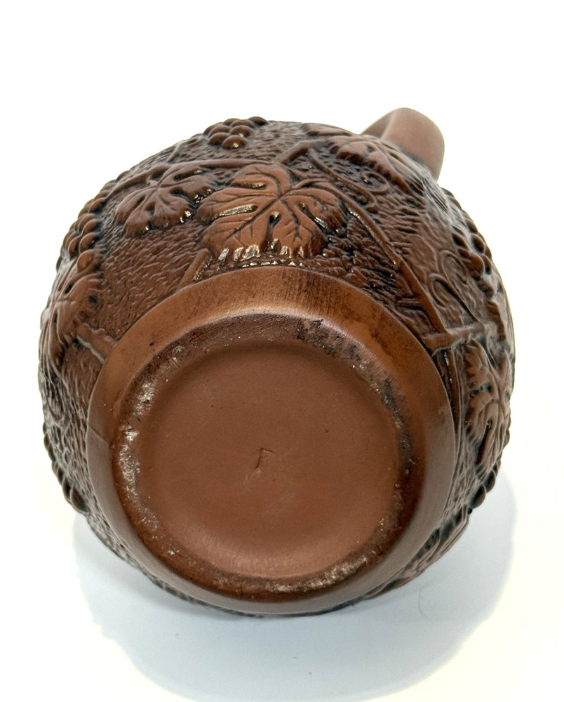 French Pottery Wine Ewer Pitcher - Grapevine