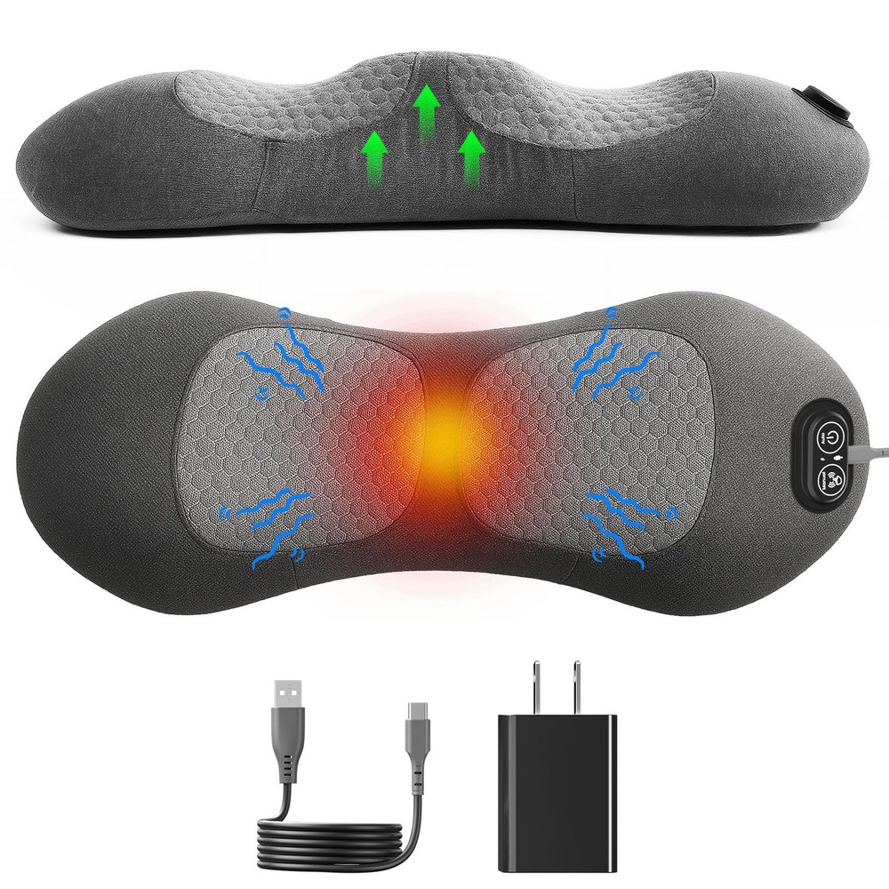 Triple Fusion Back Massager with Stretching, Black-Basic, Black-basic