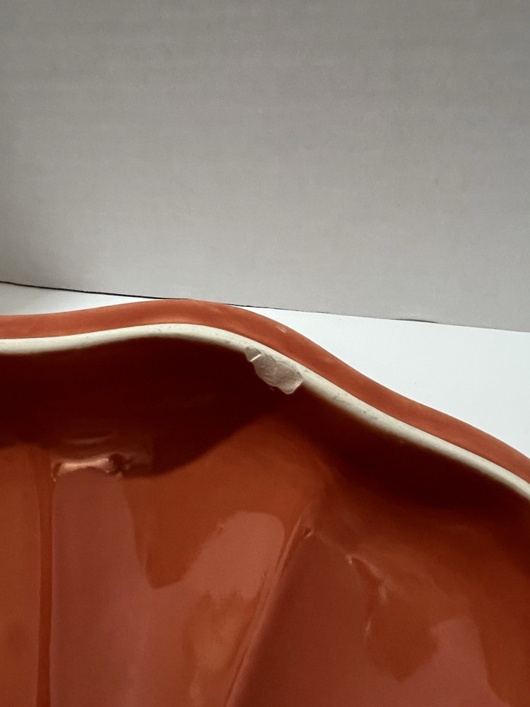 Pumpkin shaped Covered Casserole. 10 1/2” round