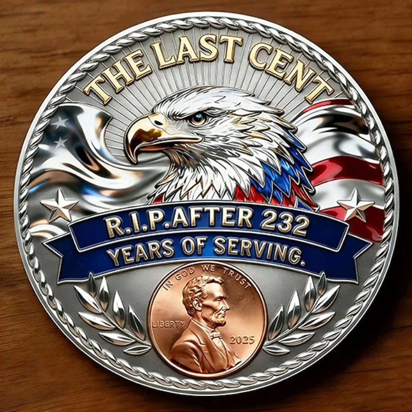 Final Cent Tribute Anniversary Challenge Coin Commemorative Penny 1-pc E