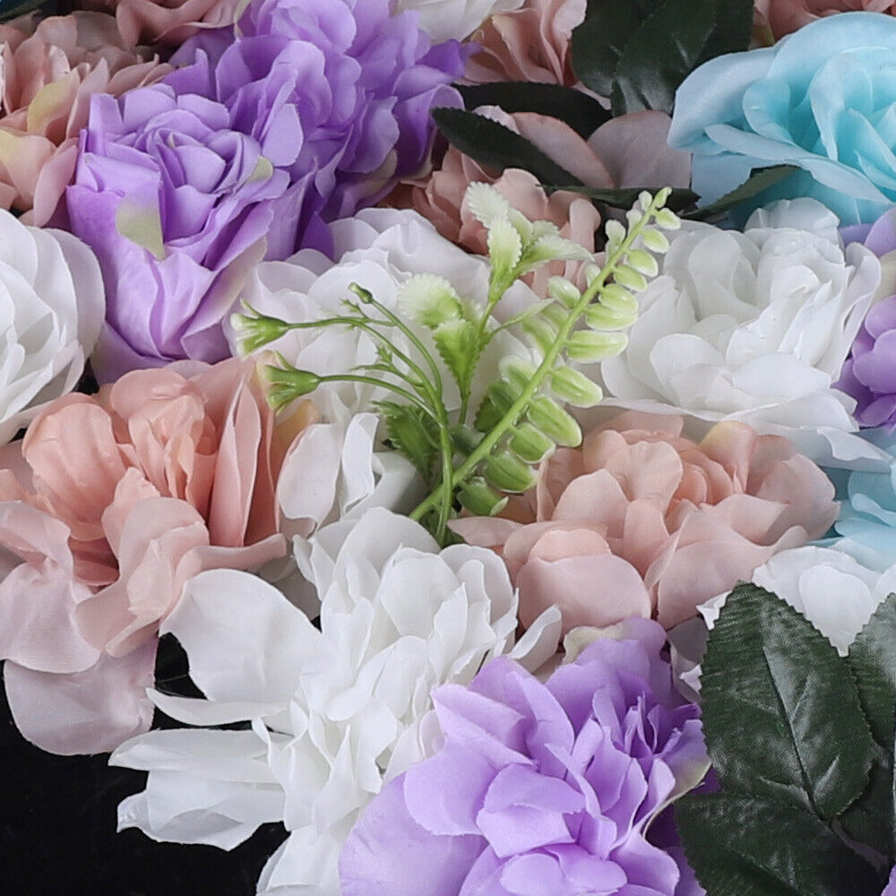 12 Pcs DIY Flowers Wall Frames Artificial Flower Grid Panels Plastic Flower Wall