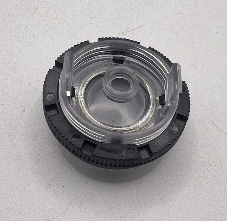 Thyssenkrupp Hydraulic Elevator Button, "Blank" Car Pushbutton Black with Gray