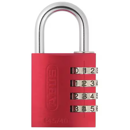 Abus 145/40 Red Combination Padlock, Side, Red