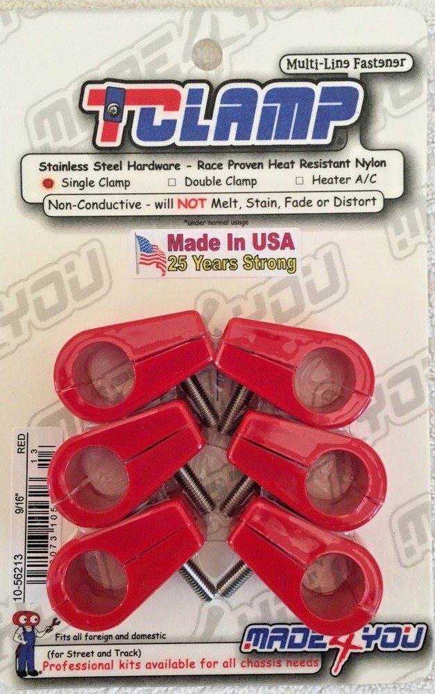 Made 4 You   9/16"  wire/hose separators,  red,  10-562  - 6pc