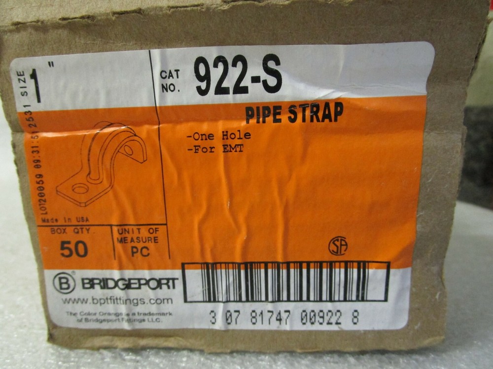 Qty (45) Bridgeport 922-S 1" Pipe Strap