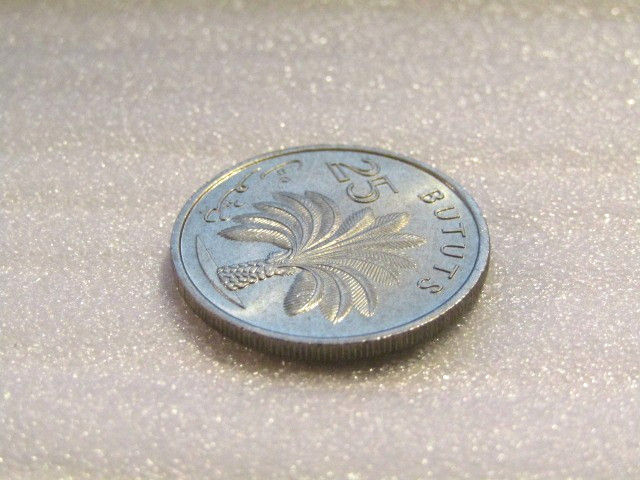 1971 Gambia 25 Bututs unc Coin