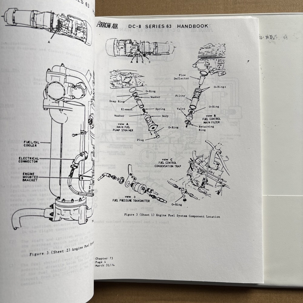 Arrow Air Cargo Carrier DC8 Series 63 Handbook Folder Publications & Training