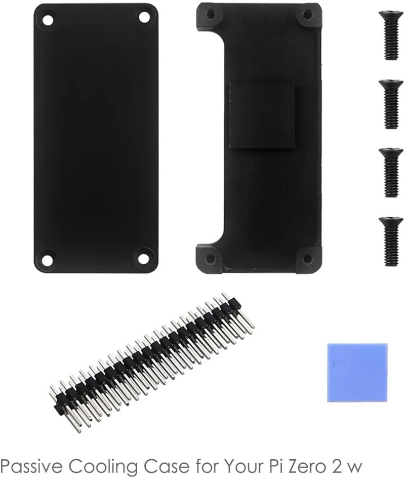 Pi Zero Aluminum Case Kit with Pin Header, OTG Hub, HDMI Adapter, On/Off Switch