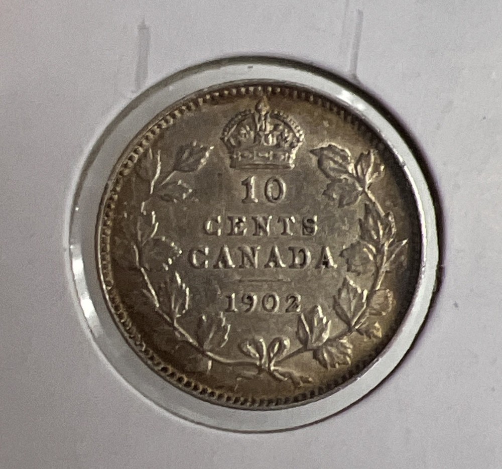 1902 Canada 10 Cent Silver Dime Coin
