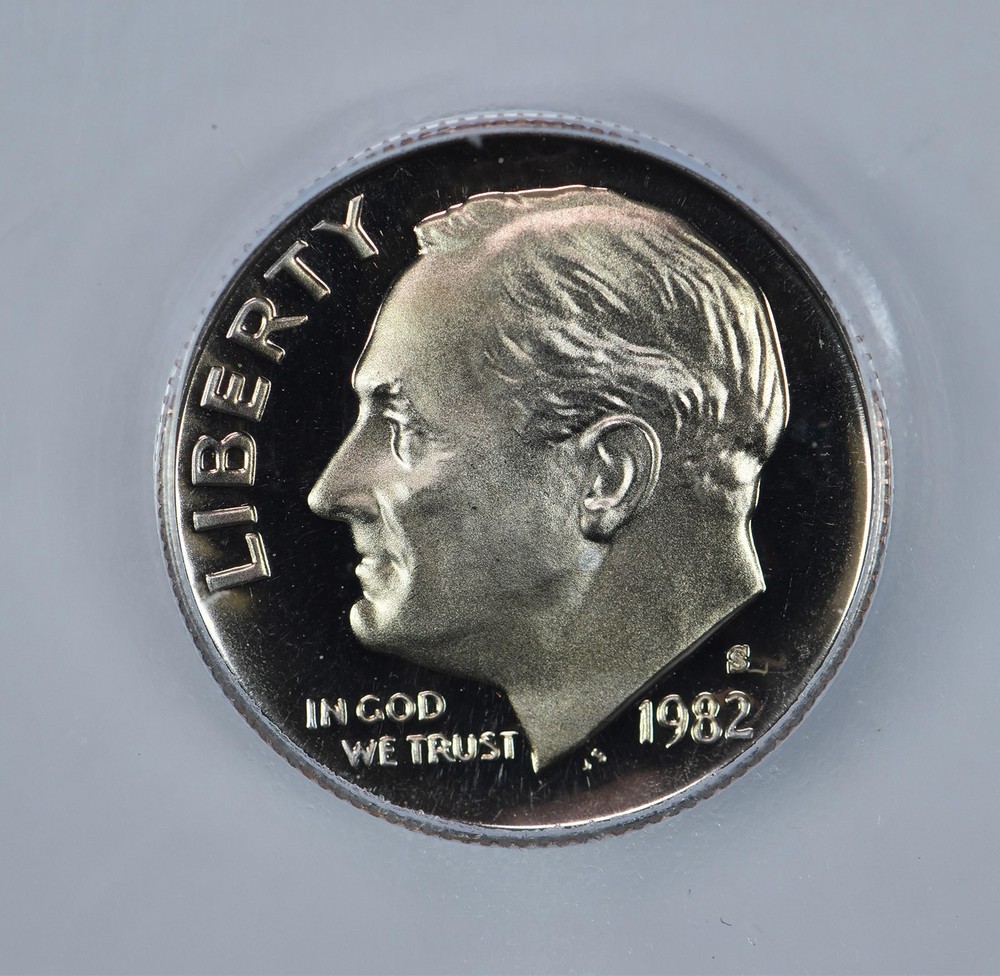 1982-S Roosevelt Dime PR70 DCAM ICG