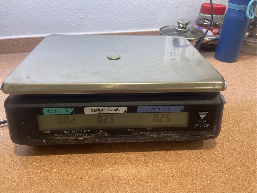 Digi DMC-688 Coin Counting Scale Digital Weighing Cap 60LB. Tested
