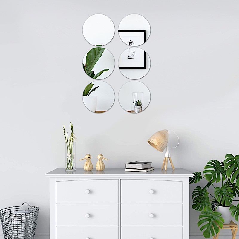 12 pcs Round 8" Glass MIRRORS Wedding Table Decorations