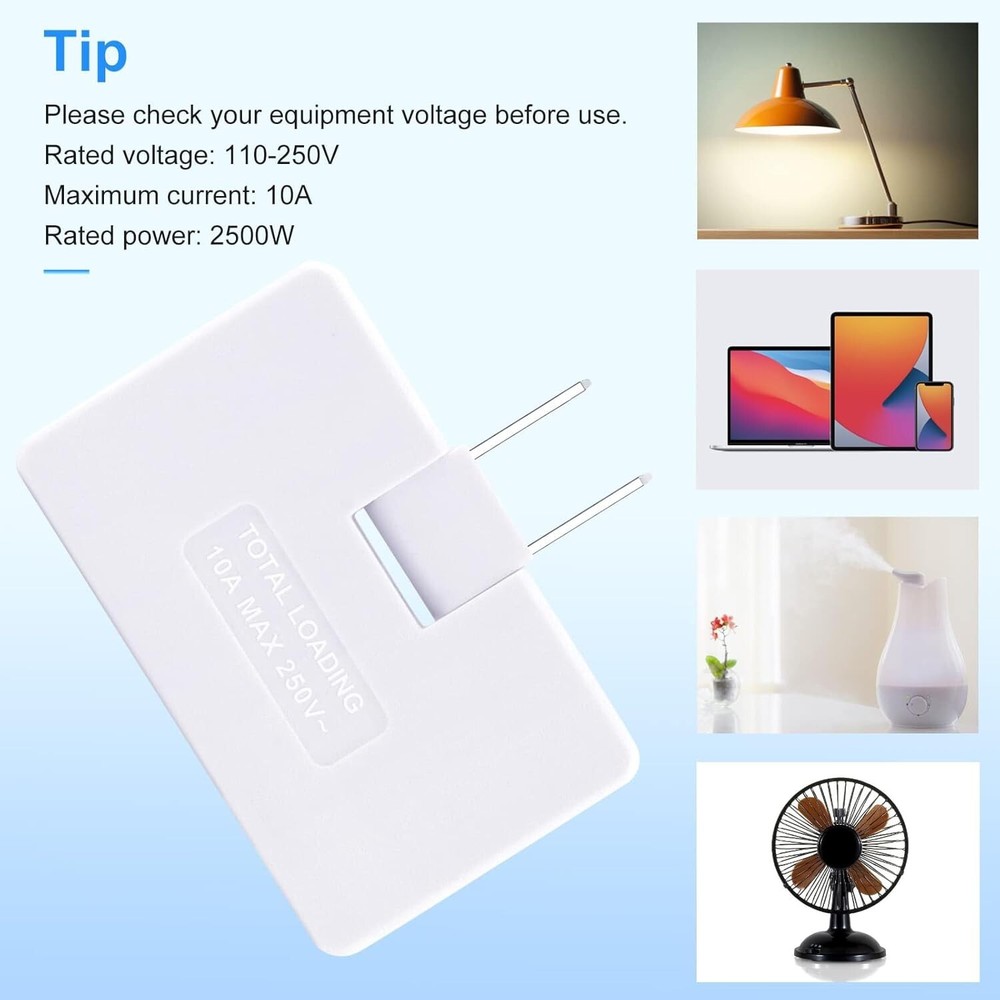 3 Pack AC Flat Wall Outlet Extender Flat Plug Outlet Wall Adapter for Home