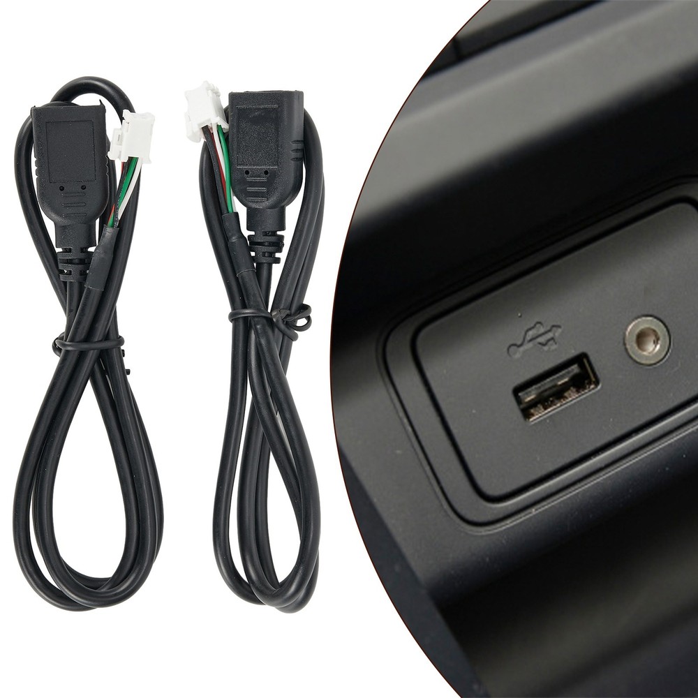 2pcs Car USB Cable Adapter 4Pin & 6Pin Accessories Connector For Android