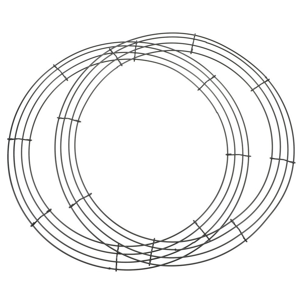 2 Pcs Wreath Accessories Making Kits Artificial Floral Hoop Decor Hoops