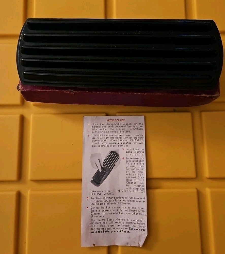 Vtg 1930-1940s Electro Static Cleaner Bakelite Turtle Shell w/Box