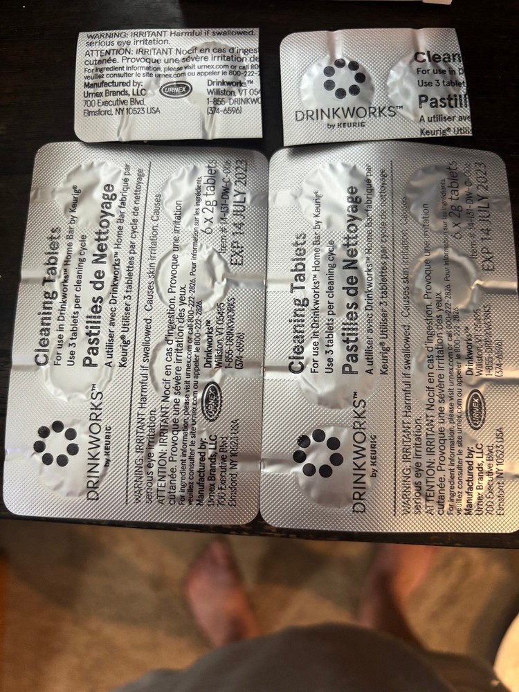Drinkworks Cleaning Tablets – 12 Sealed Tablets – Open Box – Discontinued & Rare