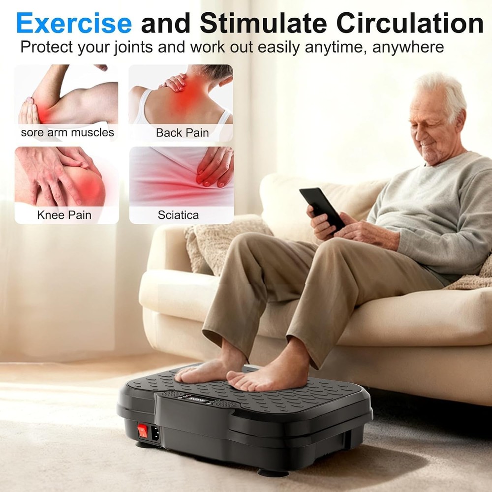 Vibration Plate Exercise Machine & Vibration Plate LED Display 400LB
