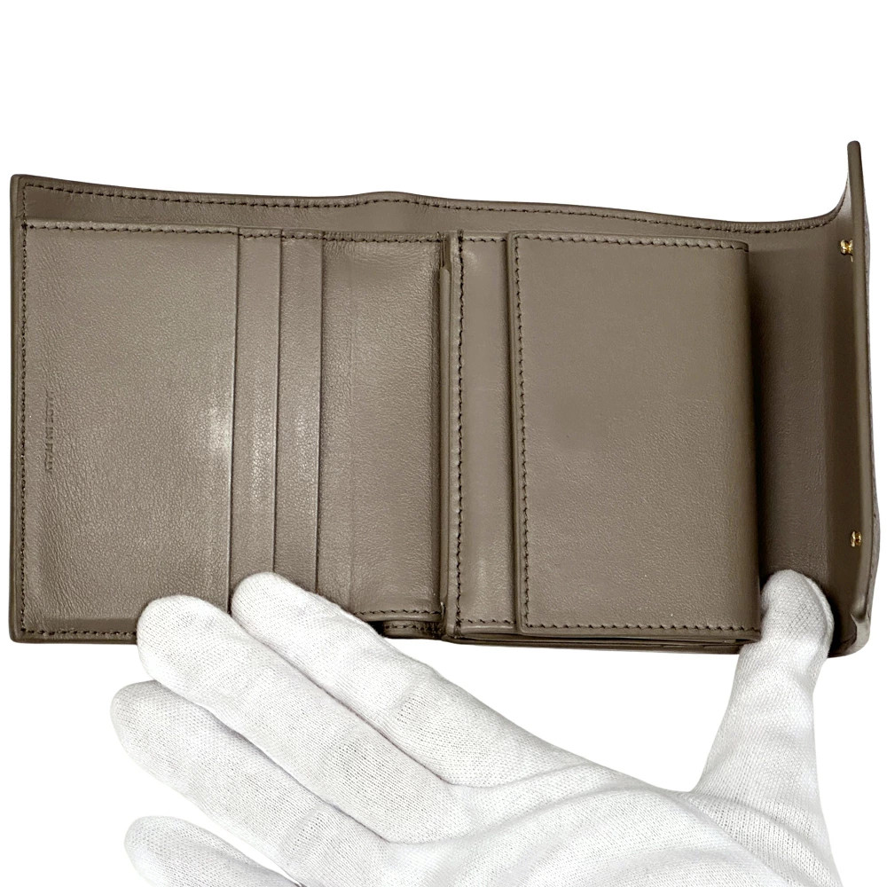 Celine Women Leather Trifold Wallet
