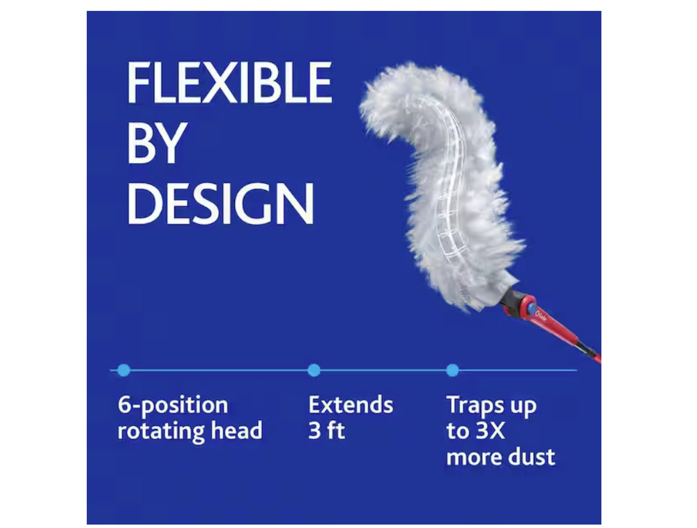 O-Cedar Flex & Catch Heavy Duty Dusting Kit 3ft Extendable 5 Refills