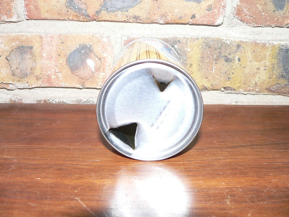 Vintage Draft Fox Head 400 Beer Pull Tab Straight Steel Beer Can~Bottom Opened
