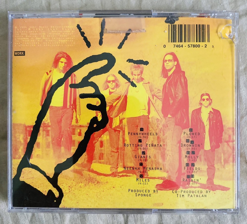 SPONGE “ROTTING PINATA” SIGNED Band AUTOGRAPH CD