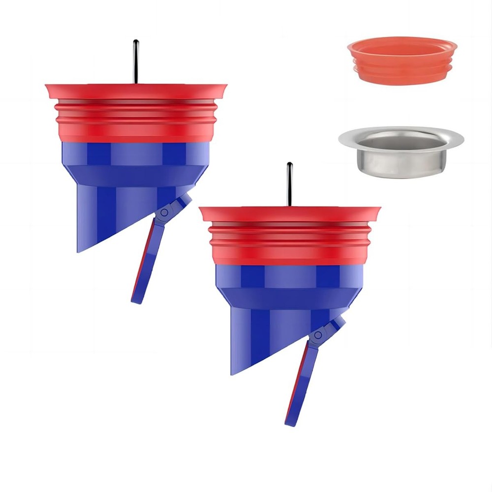 2 PCS Shower Drain Core Plug and Backflow Preventer - Odor Proof, Suitable for 5
