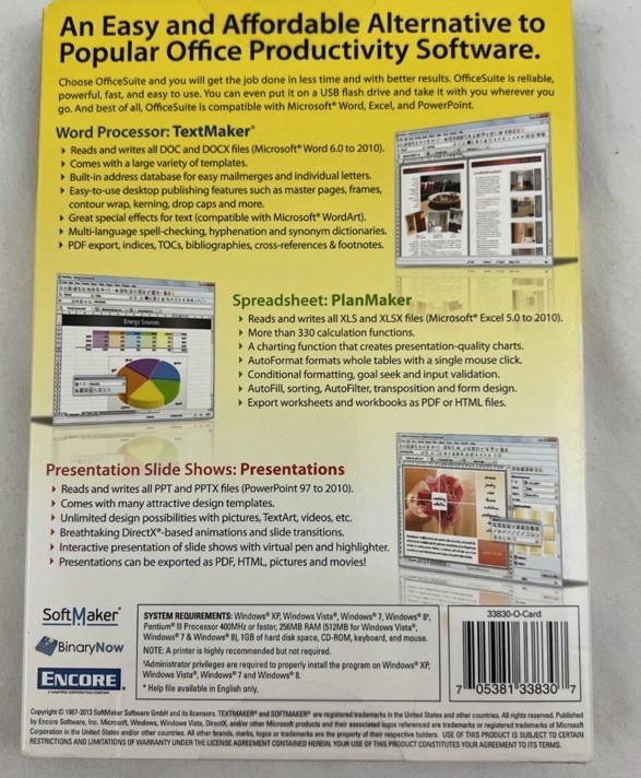 Encore Office Suite For Windows PC CD-ROM